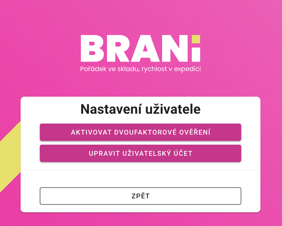 A kétfaktoros hitelesítés aktiválása a felhasználói beállításokban