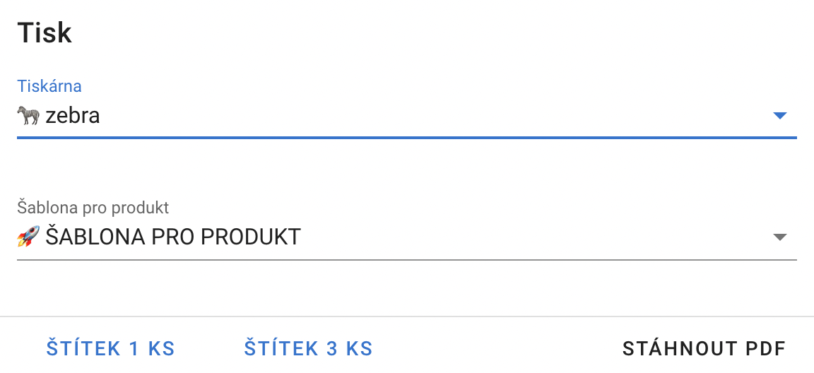 Címkék, etiketek és raktári pozíciók nyomtatása