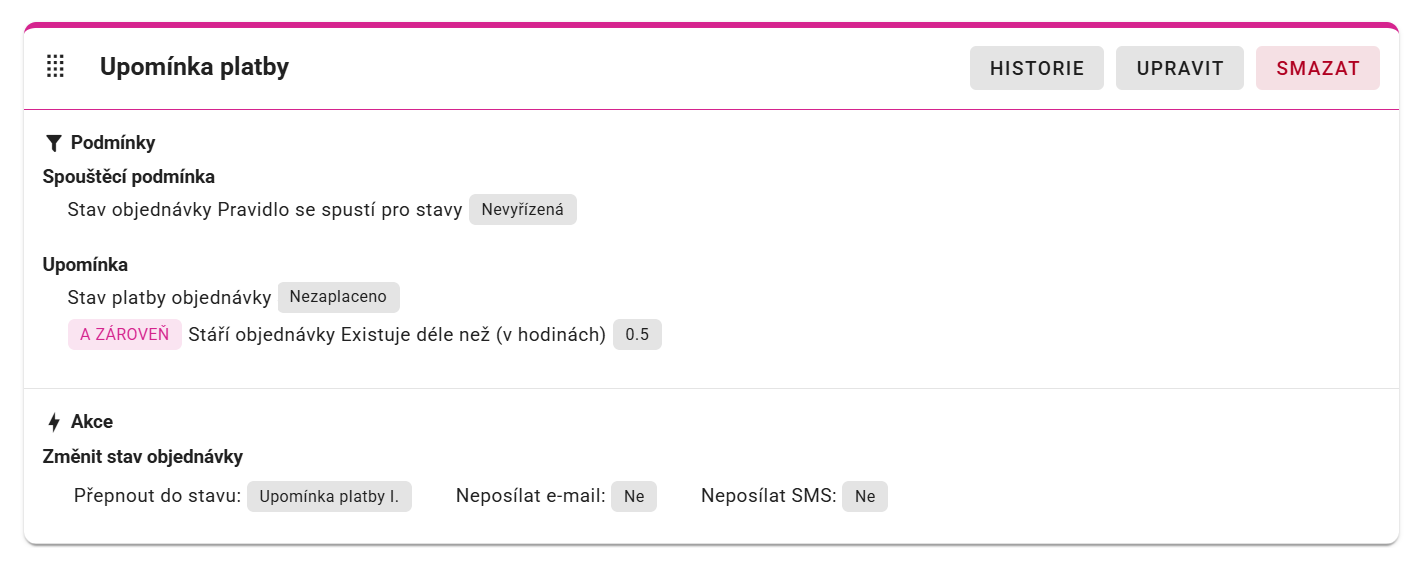 Fizetési emlékeztető – szabály a ki nem fizetett megrendelések automatikus felszólítására vonatkozóan